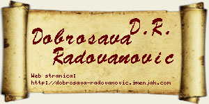 Dobrosava Radovanović vizit kartica